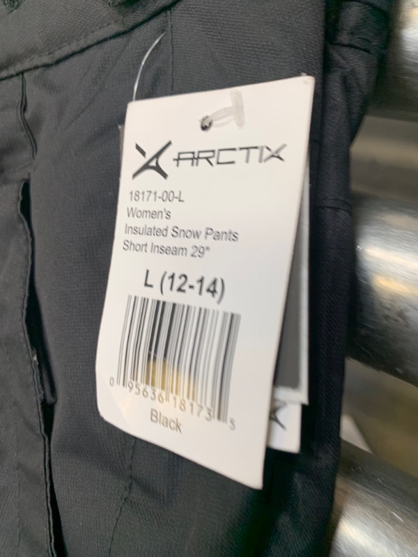 Photo 3 of Arctix women's Insulated Snow Pants Black Large Short  --- No Box Packaging, Item is New
