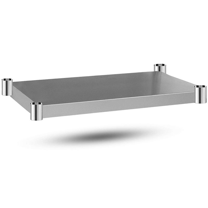 Photo 1 of 41" x 23" Galvanized Under Shelf for Work Tables - DuraSteel Extra Adjustable Lower Shelf Stainless Steel and Wooden Worktables - Fits for use in Restaurant, Warehouse, Home, Kitchen, Garage