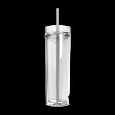 Photo 1 of 16oz Clear Skinny Tumbler, No Straw  --- No Box Packaging, Item is New
