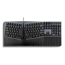 Photo 1 of Perixx PERIBOARD-535BR Wired Ergonomic Mechanical Split Keyboard - Low-Profile Brown Tactile Switches - Programmable Feature with Macro Keys - Compatible with Windows and Mac OS X - US English, Black --- Box Packaging Damaged, Item is New

