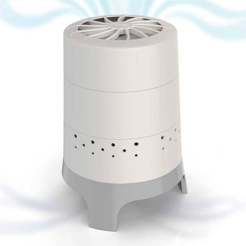 Photo 1 of Febreze Air Duster, Captures 99% of Allergens and Dust, Whisper-Quiet, Patented Technology, w/2 Replaceable Filters, White/Gray --- Box Packaging Damaged, Item is New