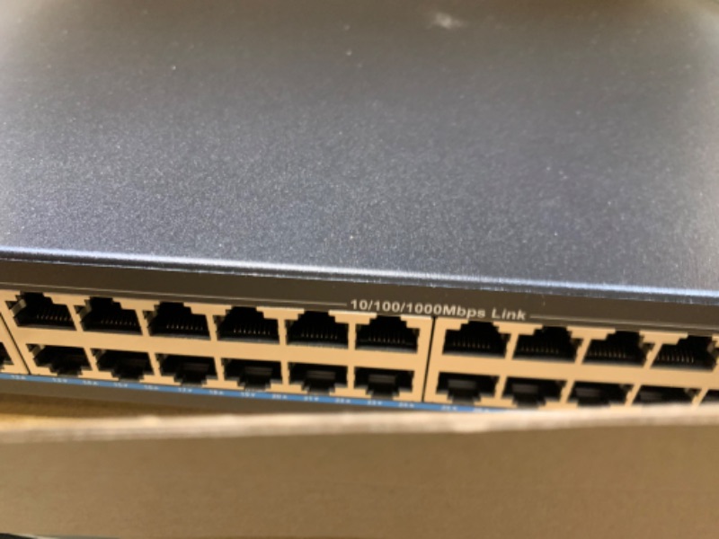 Photo 5 of 48 Port Gigabit Ethernet Switch Unmanaged + 2 x 1G SFP Port, NICGIGA Network Switch, Rack Mount, Plug and Play 50 Port | 48 Gigabit | 2xSFP  --- Box Packaging Damaged, Item is New
