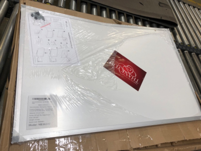 Photo 3 of VIZ-PRO Cork Notice Board, 36 X 24 Inches, Silver Aluminium Frame