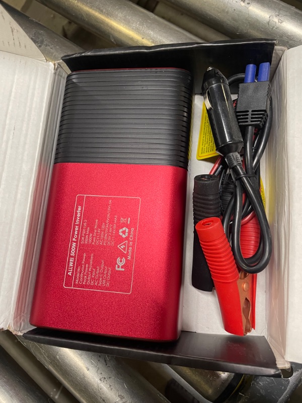 Photo 1 of ALLWEI 500W Pure Sine Wave Power Inverter 12V to 110V Power inverters for Vehicles Converter Adapter with USB-C PD65W/USB Fast Charging Ports and 2 AC Outlets Plug Car Charger

