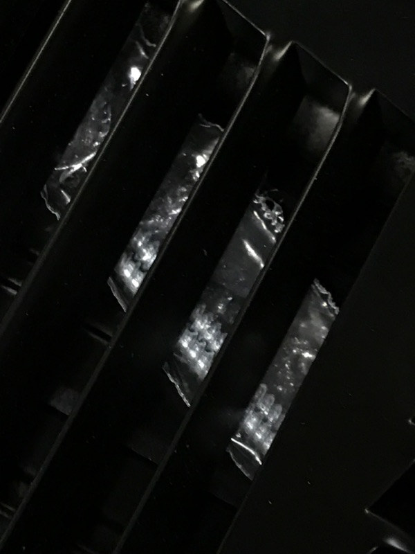 Photo 1 of 14" X 4 AIR Supply Grille - Vent Cover & Diffuser - Flat Stamped Face - Black / STOCK PHOTO FOR REFERENCE ONLY 
