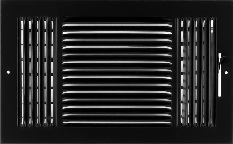 Photo 1 of 14" X 4 AIR Supply Grille - Vent Cover & Diffuser - Flat Stamped Face - Black / STOCK PHOTO FOR REFERENCE ONLY 
