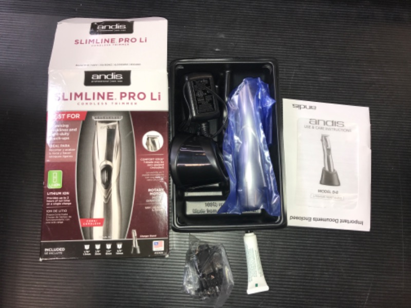 Photo 2 of Andis Professional Slimline Pro Li Cordless Clipper Trimmer Clipper 