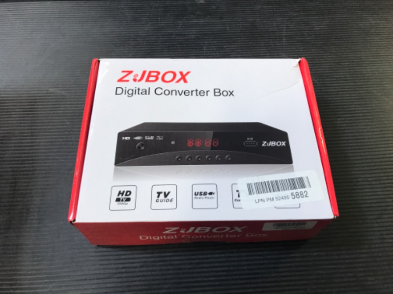 Photo 2 of Digital TV Converter Box, ATSC Cabal Box - ZJBOX for Analog HDTV Live1080P with TV Recording&Playback,HDMI Output,Timer Setting TV Tuner Function Set Top Box Digital Channel 