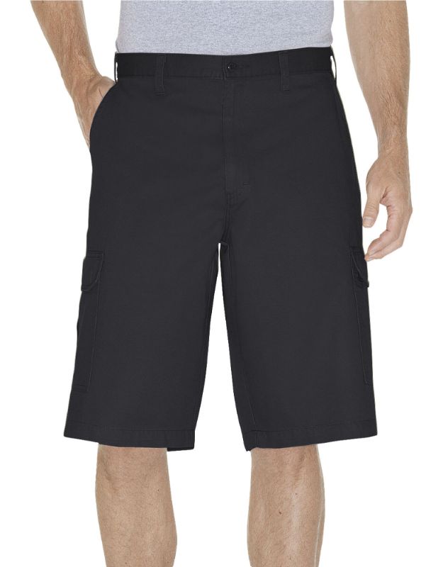 Photo 1 of Dickies Men's Loose Fit Cargo Shorts, 13 - Rinsed Black Size 40 (43214)
