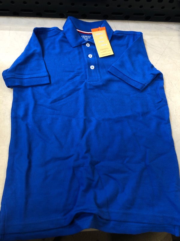 Photo 1 of FRENCH TOAST - BOYS BLUE COLLARED T-SHIRT - MEDIUM - DAMAGE : HAS HAIR