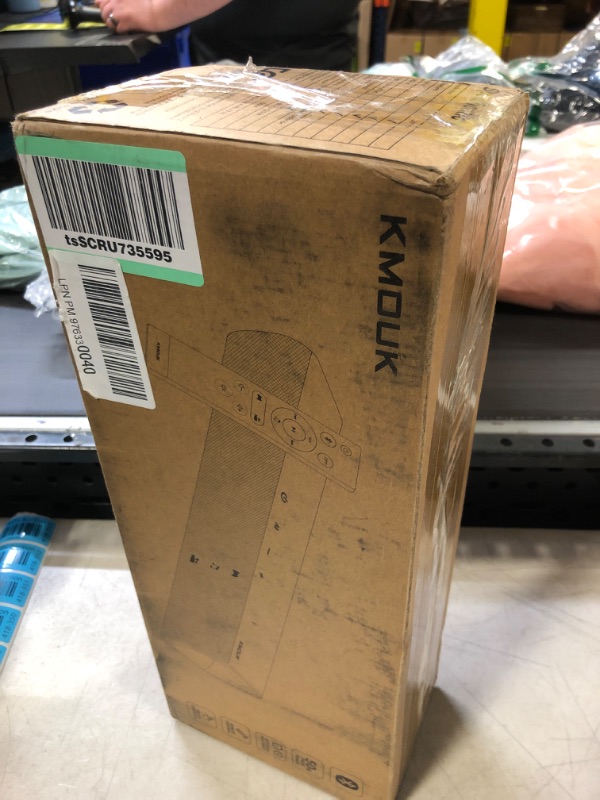 Photo 1 of KMOUK Soundbar, Sound Bar for Small TV, Bluetooth 5.0, Mini Sound bar for PC/Home Theater, 2.0 Channel, 3 Equalizer Mode Audio, Optical/Aux/RCA Connection, Wired Gaming Speaker with 3D Surround Sound - FACTORY SEALED