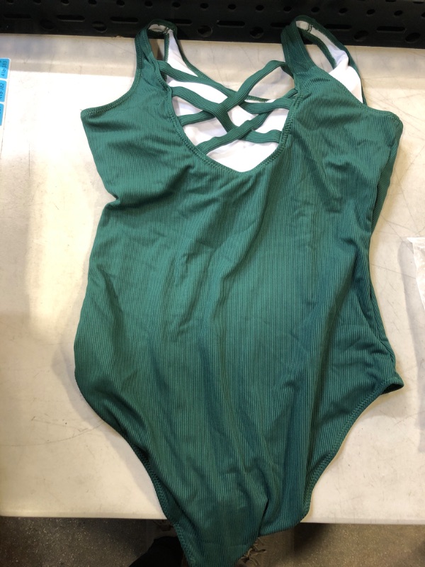 Photo 2 of GREEN ONE PIECE BATHING SUIT - SIZE : LRG