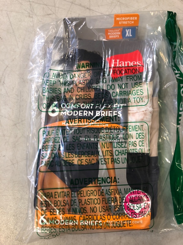 Photo 1 of Hanes Women's ComfortFlex Fit Microfiber Panties, Moisture Wicking Underwear, Cooling and Breathable, 6-Pack Modern Brief Assorted X-Large - STOCK PHOTO IS JUST AN EXAMPLE/SIMILAR TO WHAT THE SOLD ITEM MAY BE LOOK LIKE
