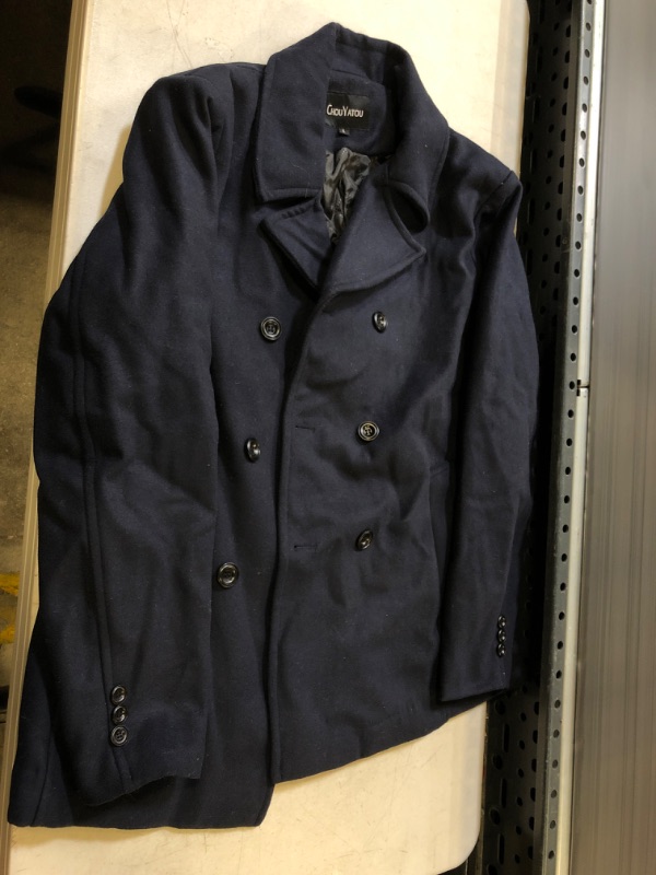 Photo 1 of CHOU YATOU - NAVY BLUE COAT - LARGE - DAMAGE : A LITTLE DIRTY