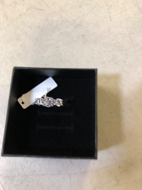 Photo 1 of Amazon Collection Sterling Silver Five-Stone Ring set with Round Cut Infinite Elements Cubic Zirconia Platinum 7 2 cttw