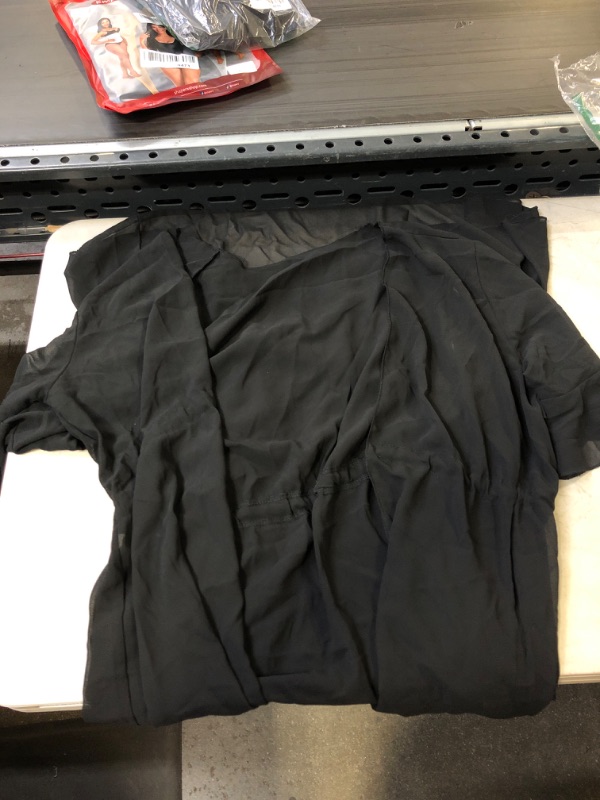 Photo 1 of BLACK MESH LONG COVER UP - ONE SIZE - - DAMAGE : HAS STAIN