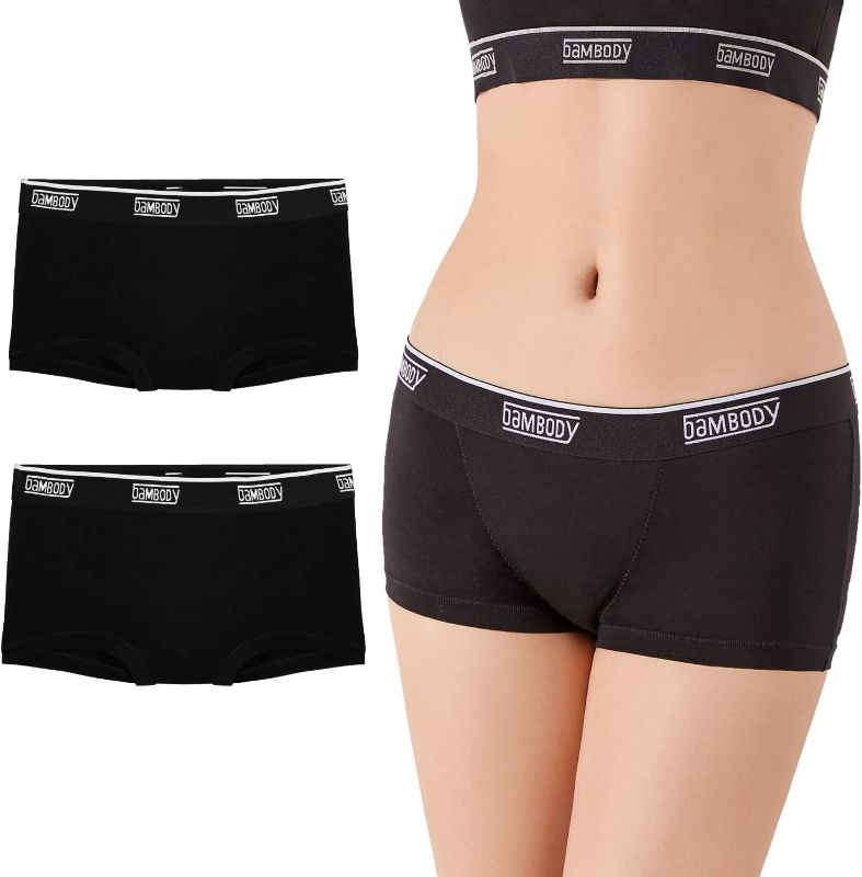 Photo 1 of Bambody Absorbent Boy Short: Period Protection Underwear for Women and Teens - LRG - VARIETY COLORS - STOCK PHOTO IS JUST AN EXAMPLE / MAY BE SIMILAR TO ITEM BUT NOT EXACT