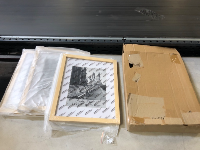 Photo 1 of 3CT LIGHT WOOD PHOTO FRAME - 11x14 Mat To 8x10”