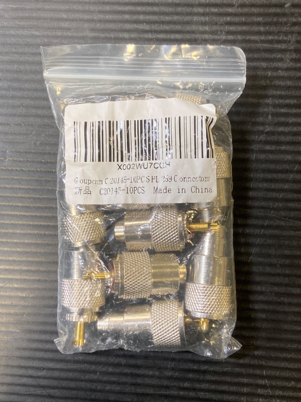 Photo 1 of 10 Pack UHF/PL-259 Solder Connector Plug with Reducer for RG8x, RG8, RG59, LMR-400, RG-213 Coaxial Coax Cable?Teflon Material 50ohm Low Loss RFAdapter Compatiable with Ham Radio Antenna
