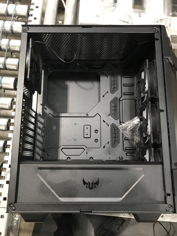 Photo 7 of ASUS TUF Gaming GT301 Mid-Tower Compact Case for ATX Motherboards with honeycomb Front Panel, 120mm AURA Addressable RBG fans, headphone hanger, and 360mm radiator support, 2 x USB 3.2 TUF GT301 Case