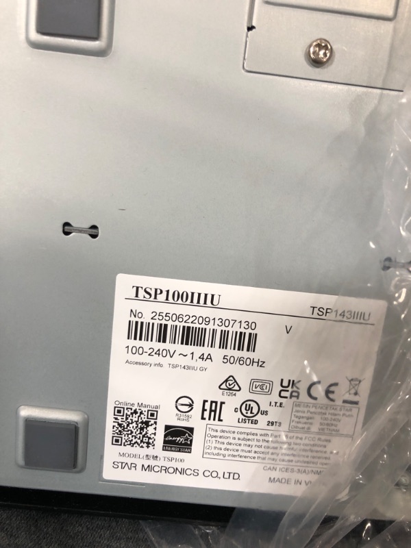Photo 1 of Star TSP100III Barcode Label Printer
