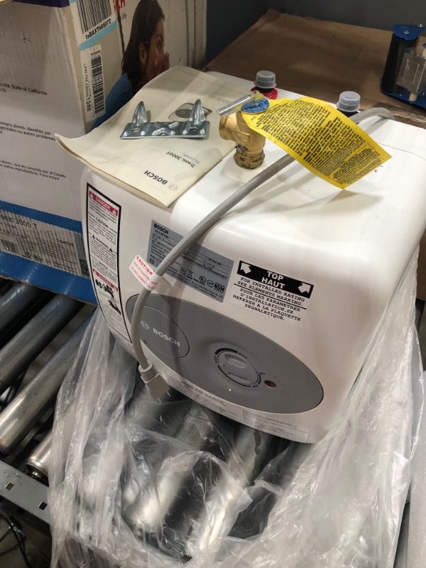 Photo 2 of ***ITEM IS USED***
Bosch Electric Mini-Tank Water Heater Tronic 3000 T 4-Gallon (ES4) - Eliminate Time for Hot Water - Shelf, Wall or Floor Mounted 4 Gallon