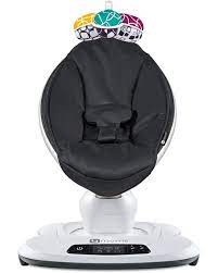 Photo 1 of 4moms MamaRoo4 Multi-Motion Baby Swing + Safety Strap Fastener, Bluetooth Baby Swing with 5 Unique Motions, Black Classic
