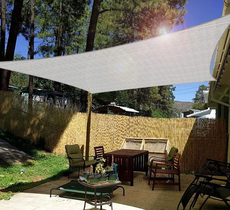 Photo 1 of ***TARP***Windscreen4less Sun Shade Sail Gray 16' x 20' S Rectangle Patio Permeable Fabric UV Block Outdoor Covering Canopy Perfect for Backyard, Porch, Pergola, Lawn, Garden, Pool