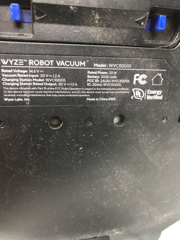 Photo 3 of **PARTS ONLY**
WYZE Robot Vacuum with LIDAR Mapping Technology