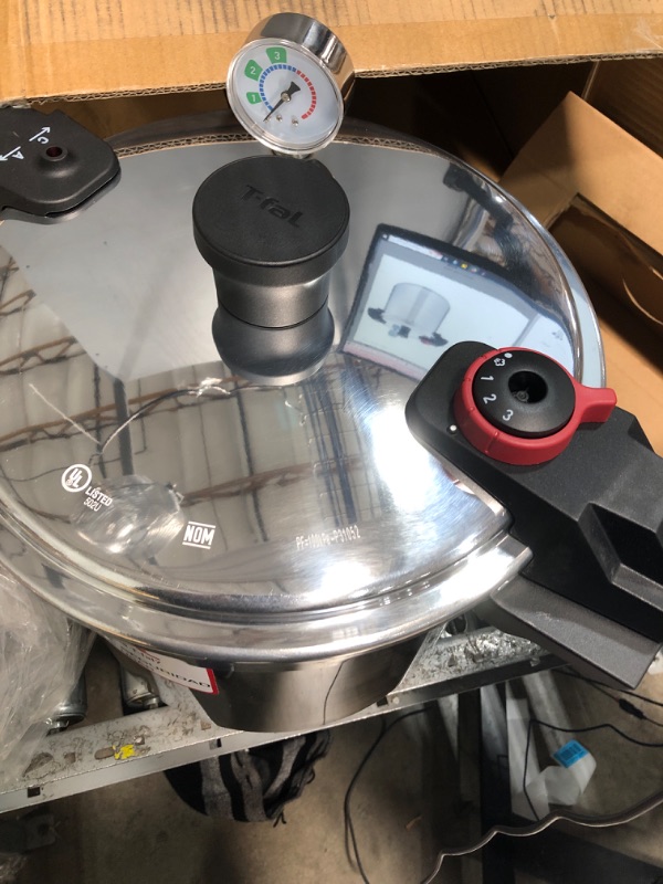 Photo 1 of T-fal Pressure Cooker 22 Quart Pressure Canner with Pressure Control 3 PSI Settings, Cookware, Pots and Pans Silver
