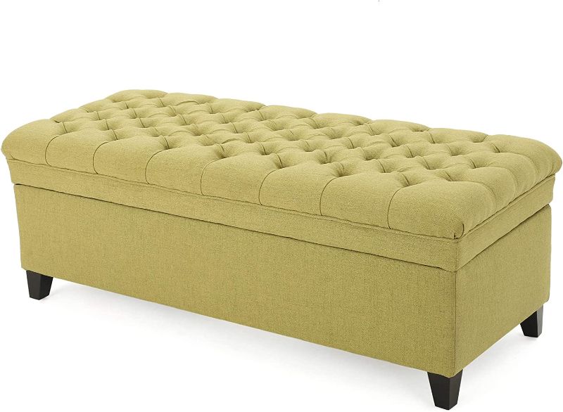 Photo 1 of 
Christopher Knight Home Juliana Fabric Storage Ottoman, Green