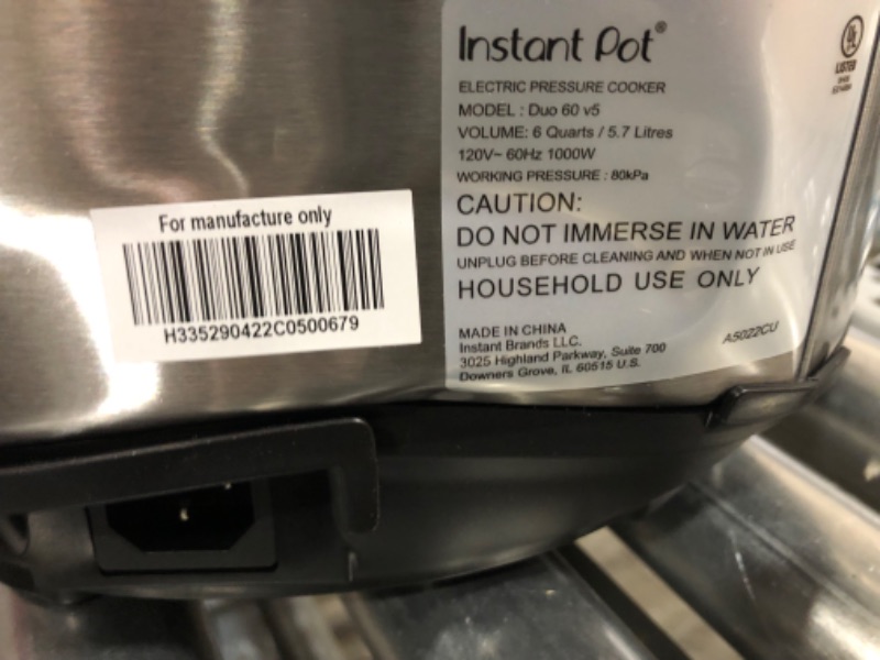 Photo 5 of ***MISSING PARTS NOT FUNCTIONAL***Instant Pot 6qt Duo Pressure Cooker