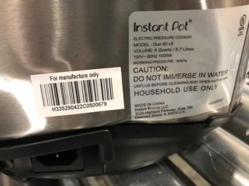 Photo 1 of ***MISSING PARTS NOT FUNCTIONAL***Instant Pot 6qt Duo Pressure Cooker