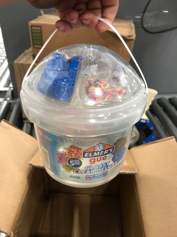 Photo 1 of Elmer's GUE Premade Includes 5 Sets of Slime Add-ins, 3 Lb. Bucket, Glassy Clear