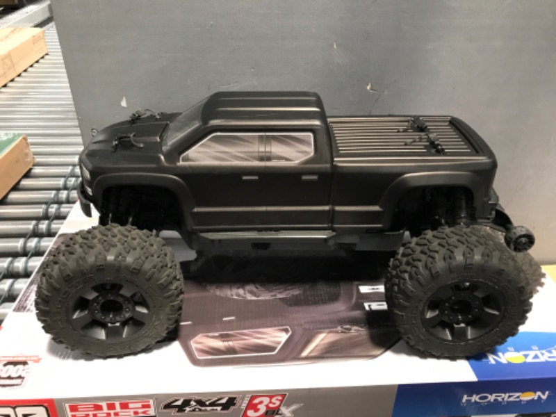 Photo 3 of **SEE NOTES**ARRMA 1/10 Big Rock 4X4 V3 3S BLX Brushless Monster RC Truck RTR (Transmitter and Receiver Included, Batteries and Charger Required), Black, ARA4312V3