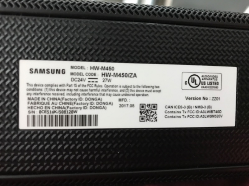 Photo 4 of **PARTS ONLY NOT A FUNCTIONAL ITEM**SAMSUNG HW-B550/ZA 2.1ch Soundbar w/Dolby Audio, DTS Virtual:X, Bass Boosted, Subwoofer Included, Adaptive Sound Lite, Bluetooth Multi Device Connection, Wireless Surround Sound Compatible, 2022 HW-B550 Soundbar