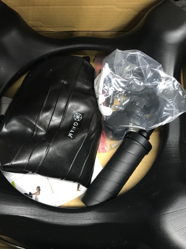 Photo 1 of Gaiam Classic Balance Ball Chair – Exercise Stability Yoga Ball Premium Ergonomic Chair for Home and Office Desk with Air Pump, Exercise Guide and Satisfaction Guarantee Black