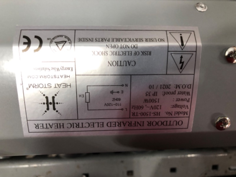 Photo 4 of ****READ NOTES****
Heat Storm HS-1500-OTR Infrared Heater, 1500-watt Heater Only
