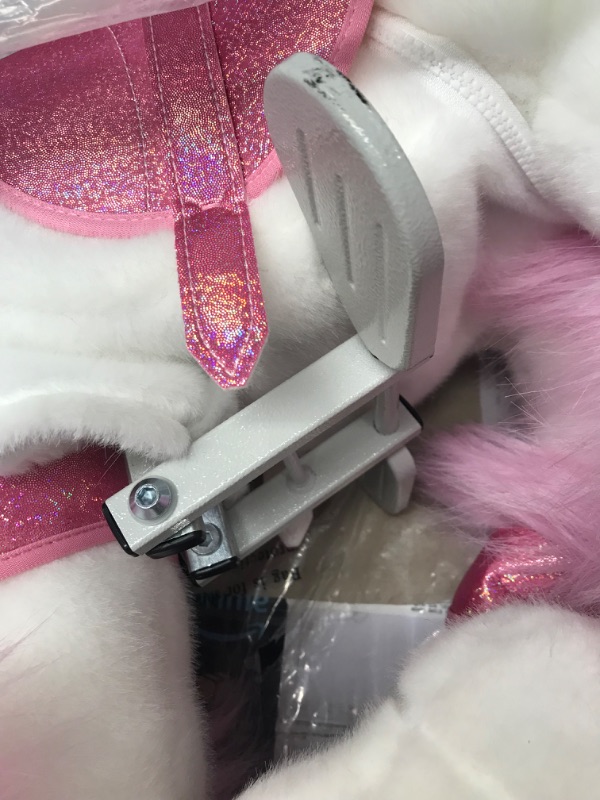 Photo 5 of ***** UNABLE TO TEST **** DAMAGED LEG *****FOR PARTS ONLY ***PonyCycle Ride On Unicorn Toys with Brake for Girls Giddy up Riding Pony Cycle (Pink, Size 3 for Age 3-5) Pink Size 3 for Age 3-5