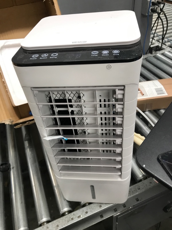 Photo 1 of FLOWBREEZE Air Conditioner, 3-IN-1 Evaporative Air Cooler with Fan & Humidifier, 3 Wind Speeds, 3 Modes, 12H Timer, 1.16Gallon Water Tank, 45° Oscillation, with Remote, for Room Home Office White