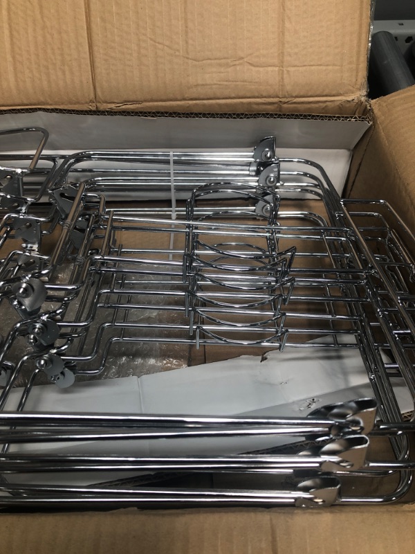 Photo 3 of 6 Pack Buffet Wire Rack Folding Chafing Stand Chrome Frame Serving Trays Food Warmer | Easy Foldable Collapsible for Storage & Reuse for Home Party, Wedding and Birthday Party Event Catering Supplies