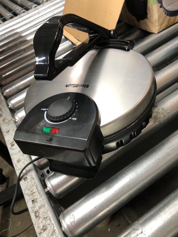 Photo 2 of 10inch Roti Maker by StarBlue with FREE Roti Warmer - The automatic Stainless Steel Non-Stick Electric machine to make Indian style Chapati, Tortilla, Roti AC 110V 50/60Hz 1200W