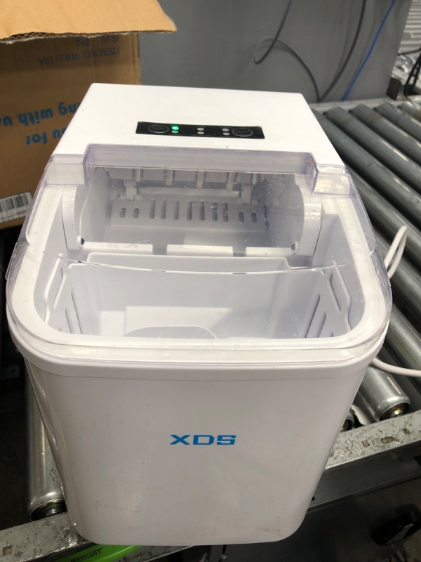 Photo 3 of **PARTS ONLY**
XDS Ice Maker Countertop, Self-Cleaning Ice Maker with Ice Scoop and Basket, Make 27 Lbs Ice in 24 hrs, 9 Ice Cubes Rready in 6-8 Mins, White