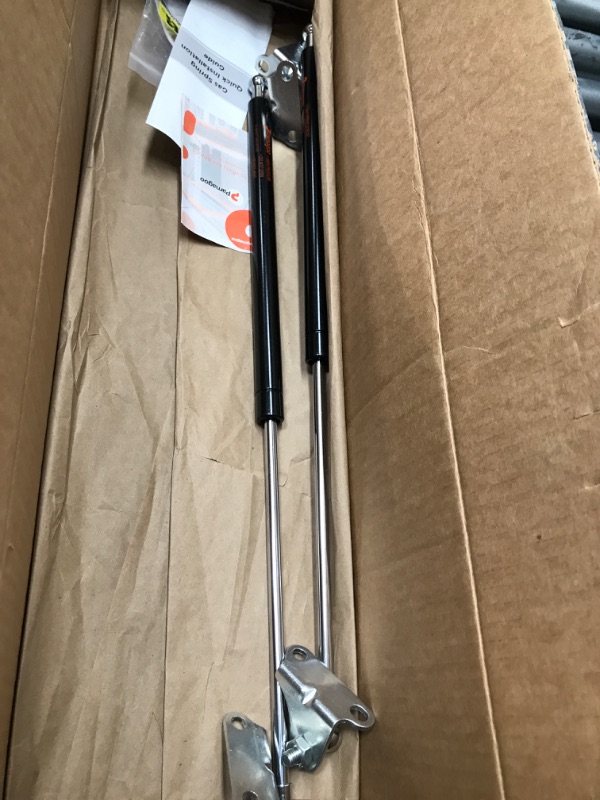 Photo 2 of 5 Inch 67lb/300N Per Gas Shock Strut Spring for Tool Box Outdoor Cabinets Boat Bed Cover Door Lids and Other Custom Heavy Duty Project, A Set of 2 with L Mounts