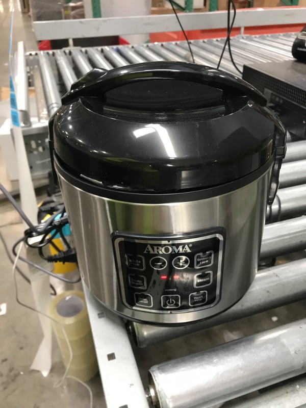 Photo 1 of Aroma Housewares ARC-914SBD Digital Cool-Touch Rice Grain Cooker and Food Steamer, Stainless, Silver, 4-Cup (Uncooked) / 8-Cup (Cooked)