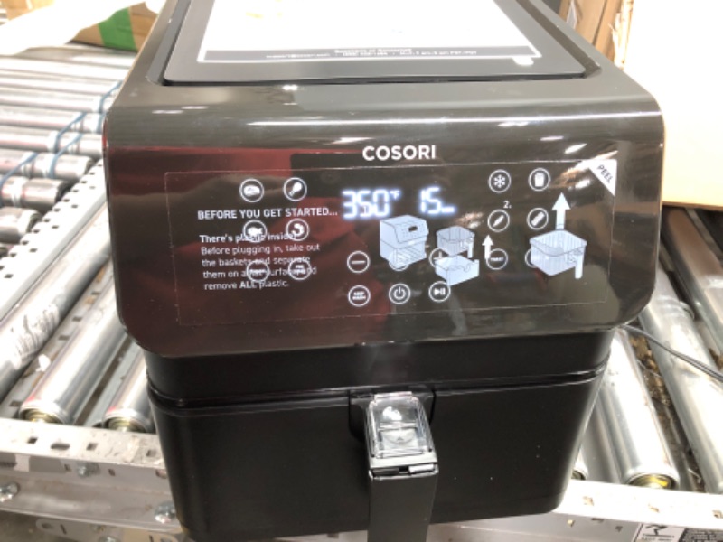 Photo 3 of COSORI Pro II Air Fryer Oven Combo, 5.8QT Max Xl Large Cooker with 12 One-Touch Savable Custom Functions, Cookbook and Online Recipes, Nonstick and Dishwasher-Safe Detachable Square Basket Pro ? BLACK