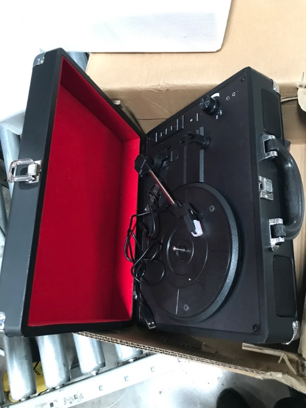 Photo 1 of portable record player with bluetooth