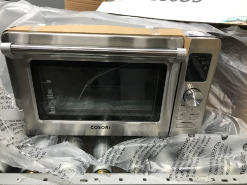 Photo 2 of ***FOR PARTS ONLY - USED***
COSORI Toaster Oven, 11-in-1 Convection ovens countertop, Rotisserie & Dehydrator, 12 inch pizza , 52 Recipes & 5 Accessories, CO125-TO, 26.4QT, Stainless steel 26.4QT+Toaster Oven