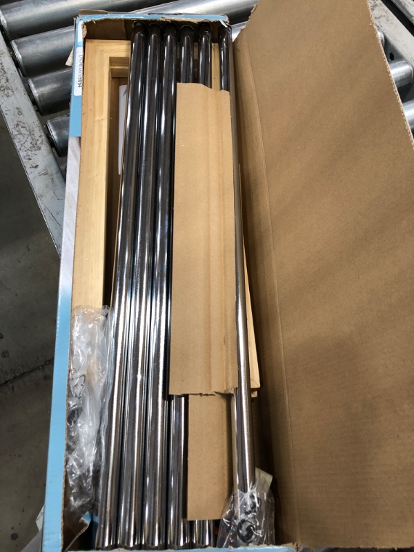 Photo 1 of Whitmor 3 Tier Expandable Shoe Rack -Stackable - Natural Wood and Chrome