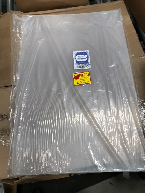 Photo 1 of (2 Pack) 1/8" Thick Clear Acrylic Sheets - 24" x 36" Pre-Cut Plexiglass Sheets for Craft Projects, Signs, Sneeze Guard, and More - Cut with Laser, Power Saw, or Hand Tools 24 Inchx36 Inch Clear (2-pack?